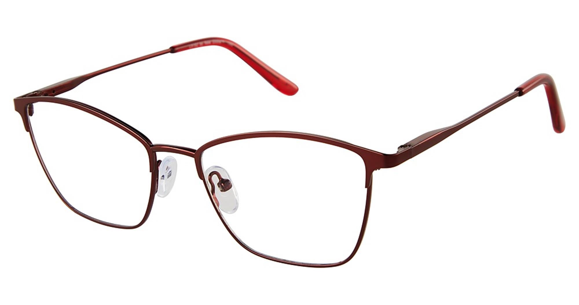 New Globe L5182 Ladies Eyeglasses, WINE