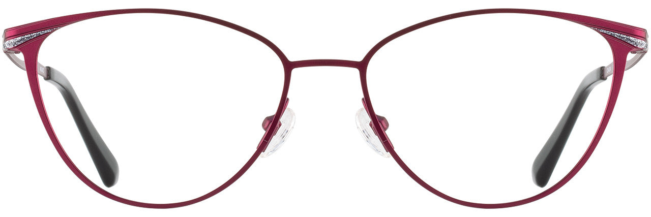 Cote D'Azur 334 Ladies Eyeglasses, 1 - Wine - Charcoal