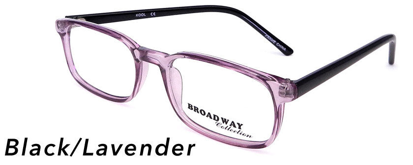 Smilen Eyewear Broadway Broadway Kool Eyeglasses, Black-Lavender