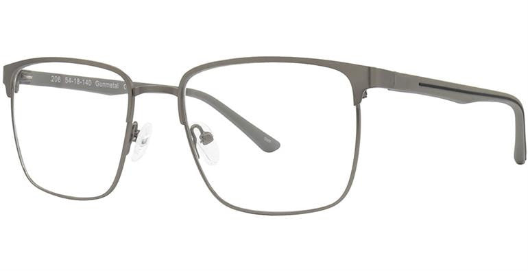Match Eyewear 206 Full Frame Mens Eyeglasses, Gunmetal