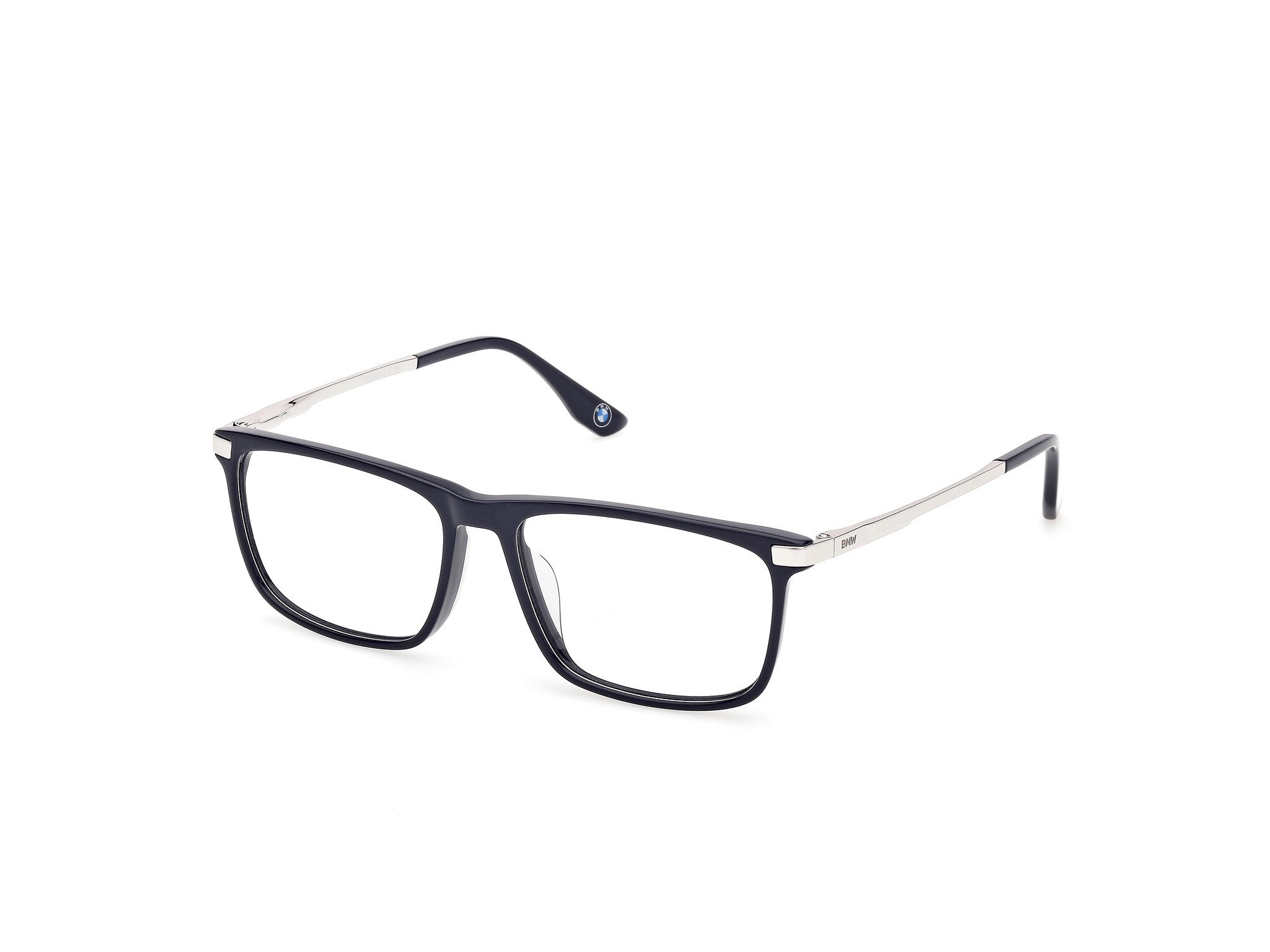 BMW Eyewear BW5086-H Mens Eyeglasses, 091 - Shiny Blue - Shiny Palladium