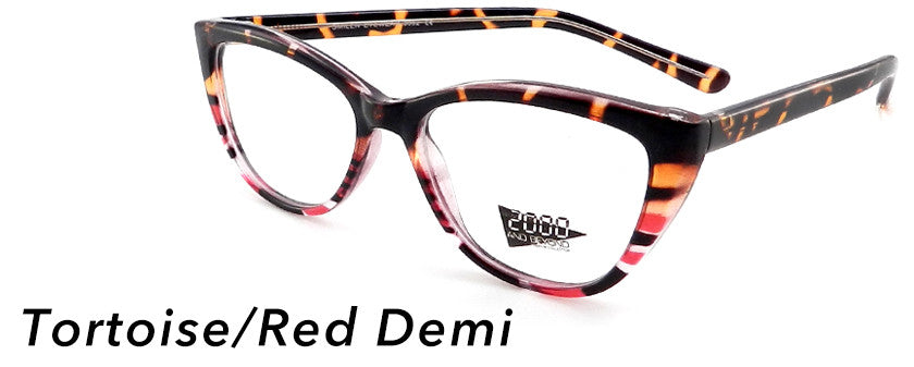 Smilen Eyewear 2000 & Beyond 2000 &amp; Beyond 3082* Eyeglasses, Tortoise Red Demi