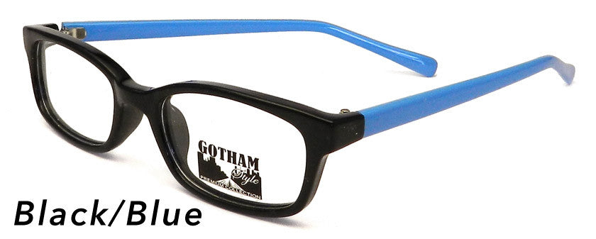 Smilen Eyewear Gotham Premium GothamStyle 209 Eyeglasses, Black-Blue