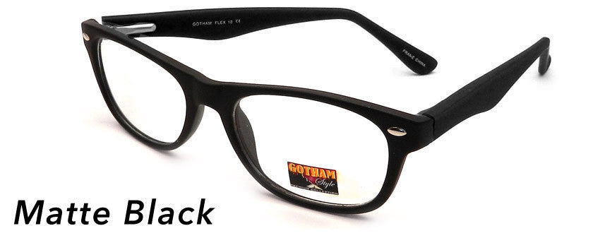 Smilen Eyewear Gotham Flex GothamStyle Flex 10 Eyeglasses, Matte Black