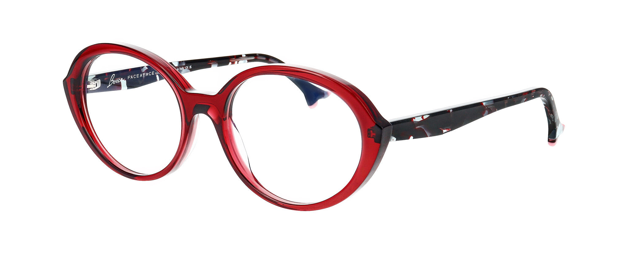 Face a Face BOCCA PLUM 2 Full Frame Ladies Eyeglasses, 0283 TRANSPARENT EGGPLANT