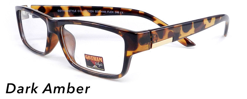 Smilen Eyewear Gotham Premium GothamStyle 246* Eyeglasses, Dark Amber