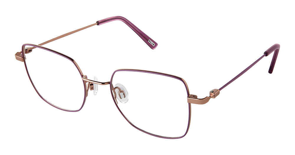 KLiiK Denmark K-739 Full Frame Ladies Eyeglasses, M207-K-739 EGGPLANT ROSE GOLD