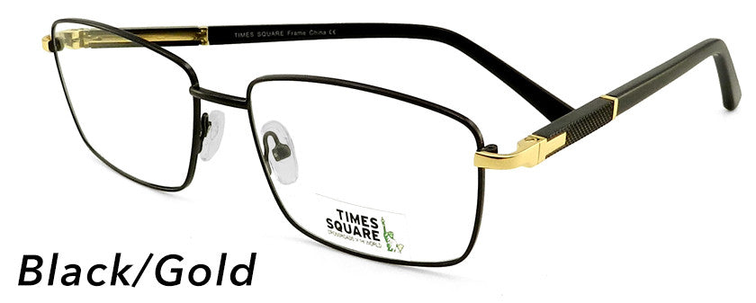 Smilen Eyewear Times Square Times Square Champ Eyeglasses, Black-Gold