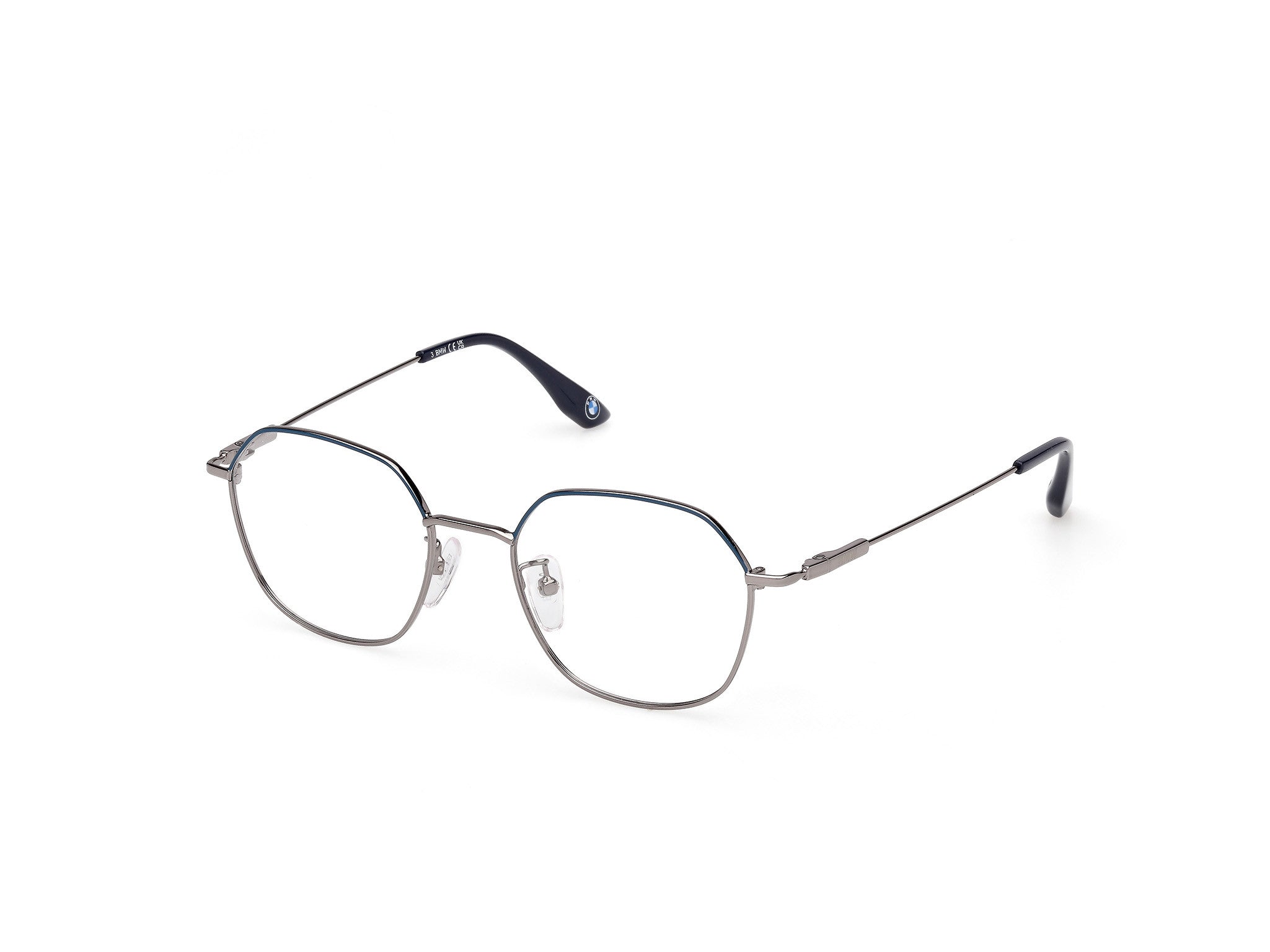 BMW Eyewear BW5095-H Mens Eyeglasses, 012 - Shiny Dark Ruthenium - Shiny Dark Ruthenium