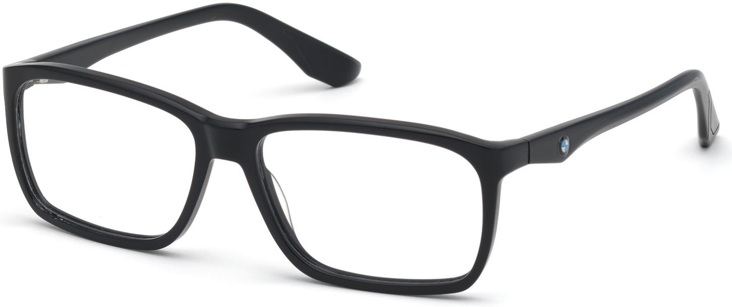 BMW Eyewear BW5005 Full Frame Mens Eyeglasses, 002 - Matte Black - Matte Black