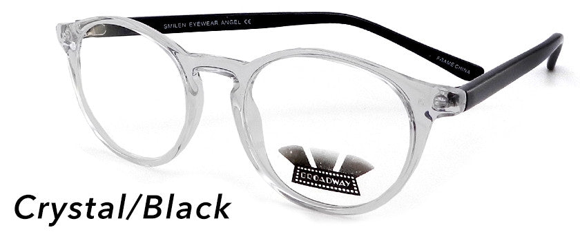 Smilen Eyewear Broadway Broadway Angel Eyeglasses, Crystal-Black