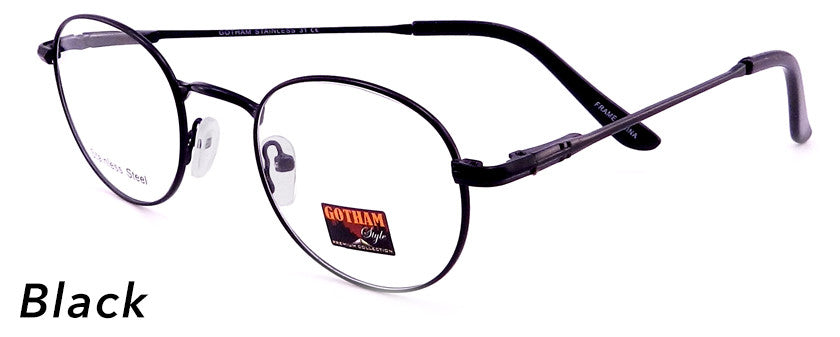 Smilen Eyewear Gotham Steel GothamStyle Stainless 31 Eyeglasses, Black