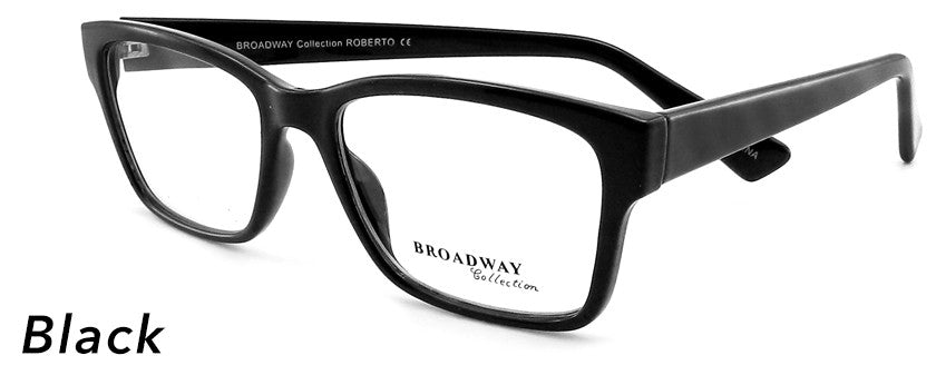 Smilen Eyewear Broadway Broadway Roberto Eyeglasses, Black