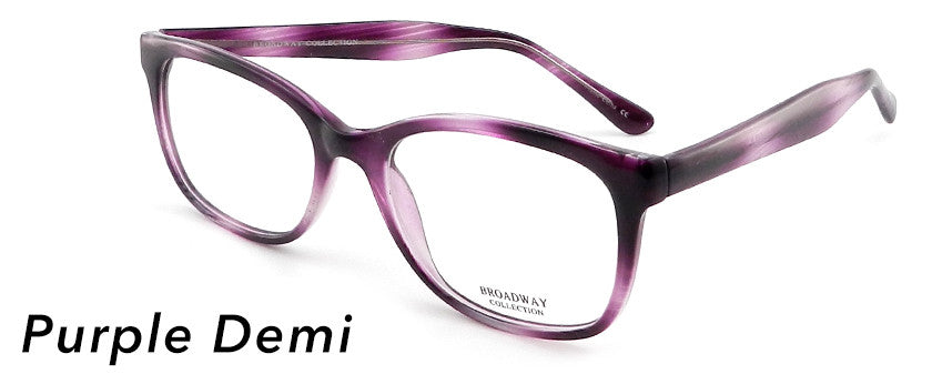 Smilen Eyewear LARGE FRAMES Broadway Monica Eyeglasses, Purple Demi
