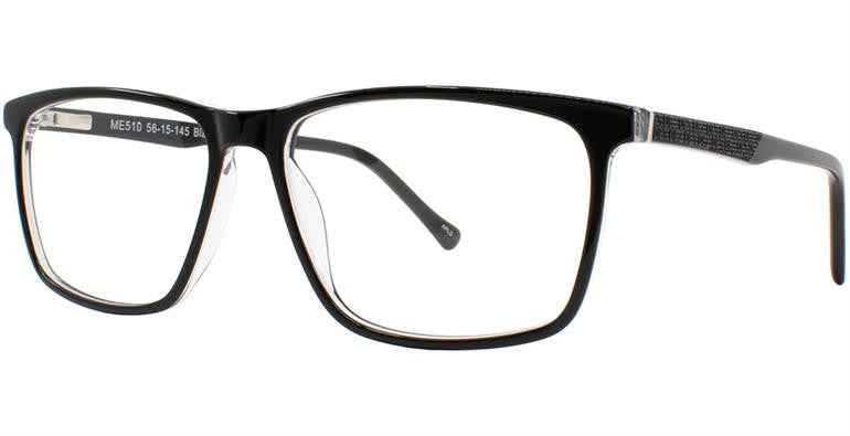Match Eyewear 510 Full Frame Mens Eyeglasses, Blk-Crystal