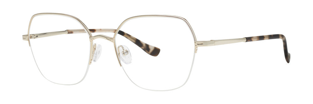 Kensie Eyewear Dainty Semi Rimless Ladies Eyeglasses, Gold Crown