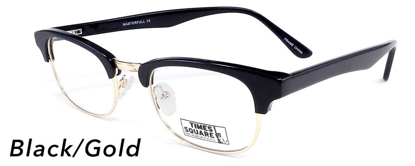 Smilen Eyewear Times Square Times Square Masterfull Eyeglasses, Gold-Demi Amber