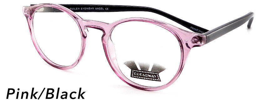 Smilen Eyewear Broadway Broadway Angel Eyeglasses, Pink-Black