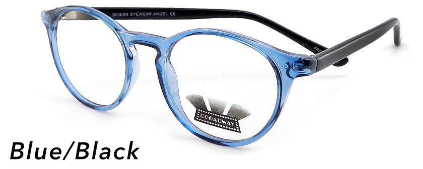 Smilen Eyewear Broadway Broadway Angel Eyeglasses, Blue-Black