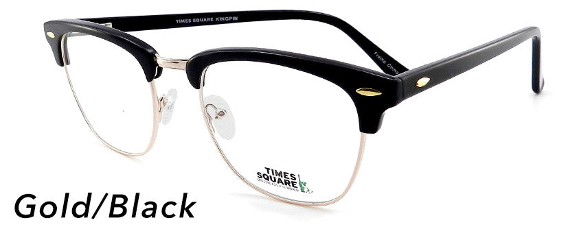Smilen Eyewear Times Square Times Square Kingpin Eyeglasses, Gold-Demi