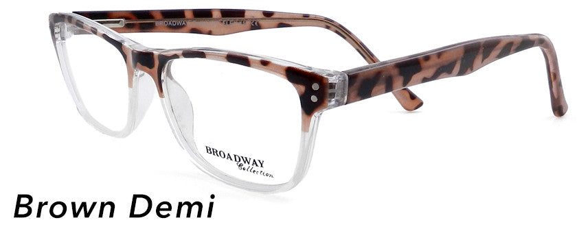 Smilen Eyewear Broadway Broadway Flex 15 Eyeglasses, Brown Demi