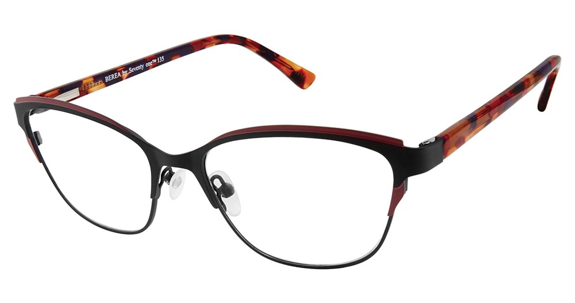 SeventyOne BEREA Ladies Eyeglasses, BLACK-WINE