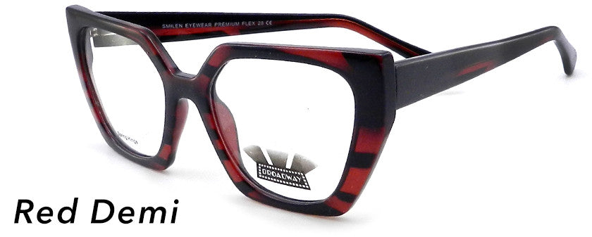 Smilen Eyewear Broadway Broadway Flex+ 28 Eyeglasses, Red Demi