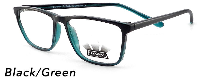 Smilen Eyewear Broadway Broadway Dream Eyeglasses, Black-Green