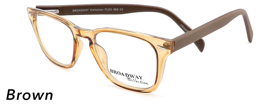 Smilen Eyewear Broadway Broadway Flex 69 Eyeglasses, Brown