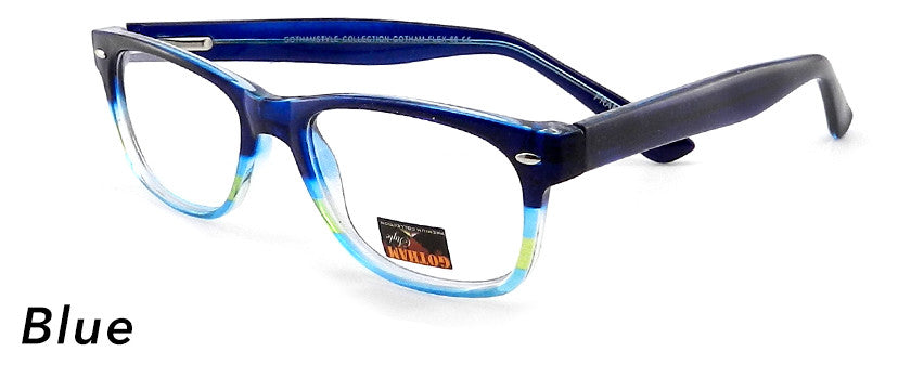 Smilen Eyewear Gotham Flex GothamStyle Flex 66 Eyeglasses, Blue