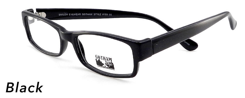 Smilen Eyewear Gotham Premium GothamStyle 199 Eyeglasses, Black
