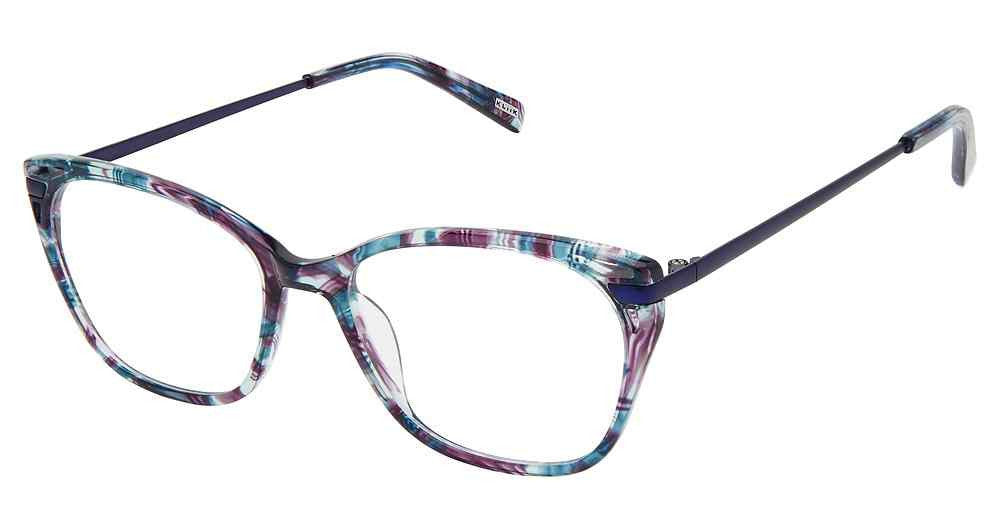 KLiiK Denmark K-689 Full Frame Ladies Eyeglasses, S404-K-689 TURQUOISE EGGPLANT