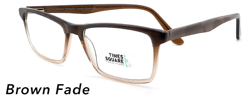 Smilen Eyewear Times Square Times Square Buzz Eyeglasses, Brown Fade