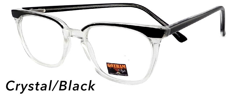 Smilen Eyewear Gotham Flex GothamStyle Flex 59 Eyeglasses, Crystal-Black