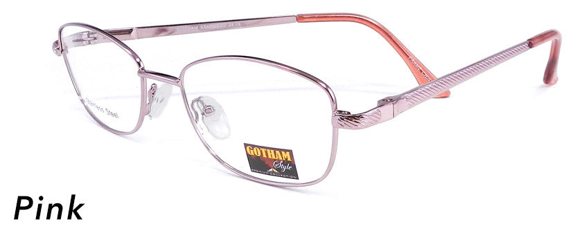 Smilen Eyewear Gotham Steel GothamStyle Stainless 24 Eyeglasses, Pink