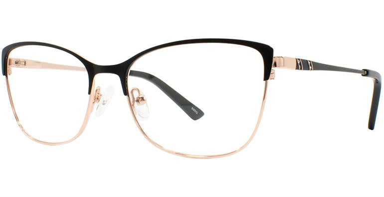 Match Eyewear 517 Full Frame Ladies Eyeglasses, MBlk-RGold