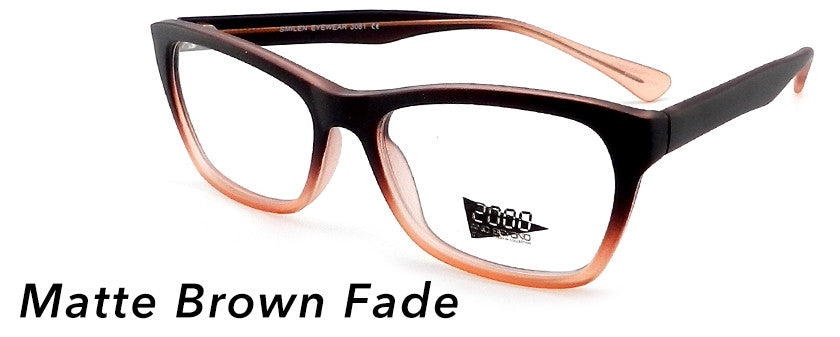 Smilen Eyewear 2000 & Beyond 2000 &amp; Beyond Matte 3081* Eyeglasses, Matte Brown Fade