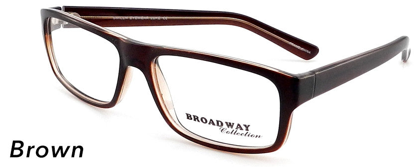 Smilen Eyewear Broadway Broadway Luke Eyeglasses, Brown