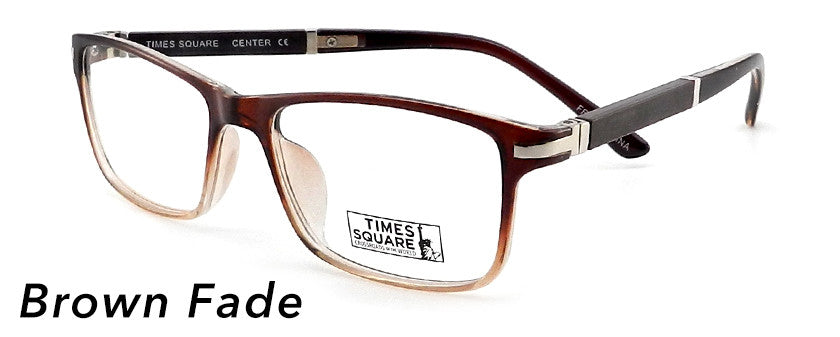 Smilen Eyewear Times Square Times Square Center Eyeglasses, Brown Fade