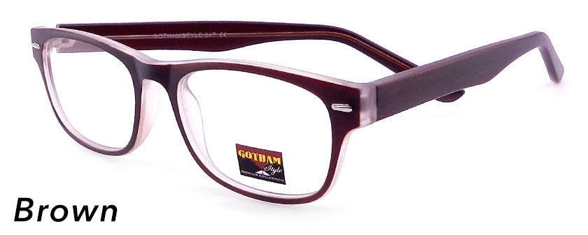 Smilen Eyewear Gotham Premium GothamStyle Matte 247 Eyeglasses, Matte Brown