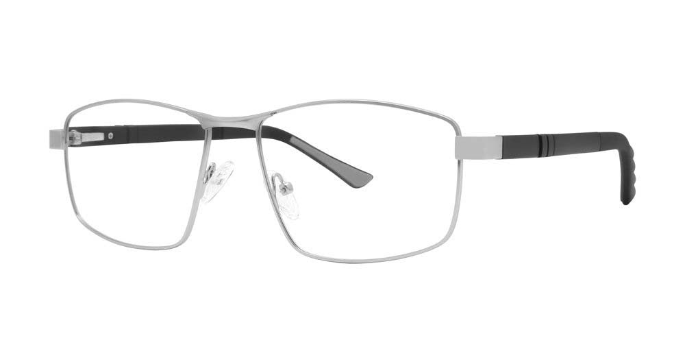 Big Mens Eyewear Club BIG JUMP Mens Eyeglasses, Silver-Black