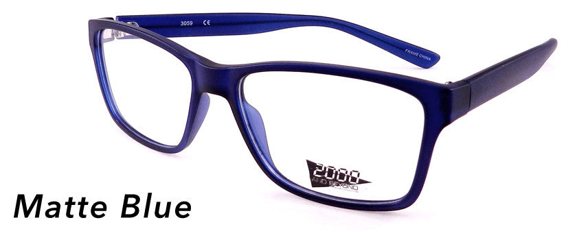Smilen Eyewear 2000 & Beyond 2000 &amp; Beyond Matte 3059* Eyeglasses, Matte Blue