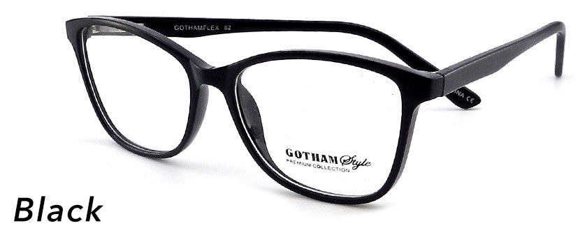 Smilen Eyewear Gotham Flex GothamStyle Flex 82 Eyeglasses, Black
