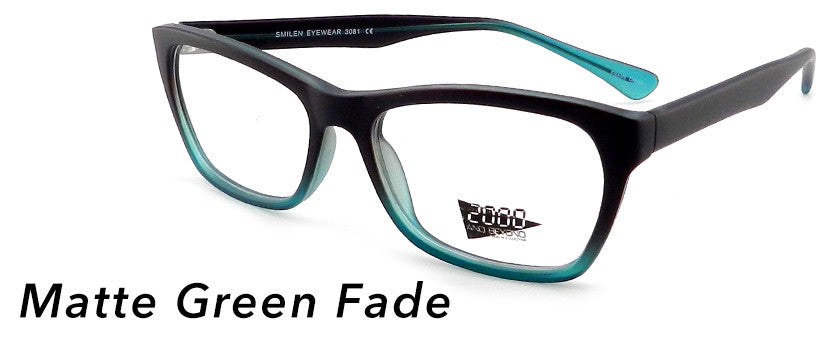 Smilen Eyewear 2000 & Beyond 2000 &amp; Beyond Matte 3081* Eyeglasses, Matte Green Fade