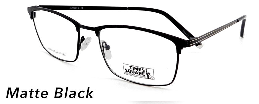 Smilen Eyewear Times Square Studio Eyeglasses, Matte Black