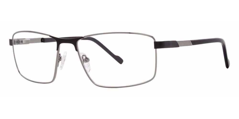 Big Mens Eyewear Club BIG RUCKUS Mens Eyeglasses, Gunmetal-Black