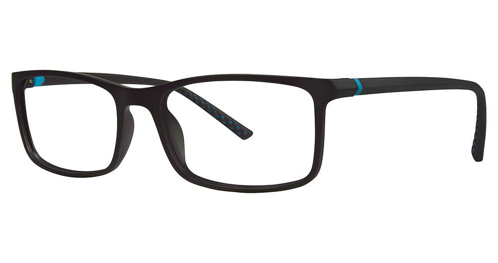 Big Mens Eyewear Club BIG WAVE Mens Eyeglasses, Black Matte-Blue