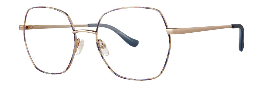 Kensie Eyewear Incognito Full Frame Ladies Eyeglasses, Navy Gold