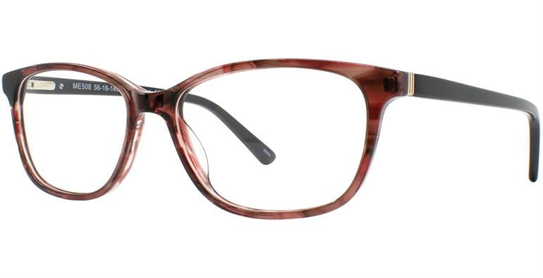 Match Eyewear 508 Full Frame Ladies Eyeglasses, Mauve-Black