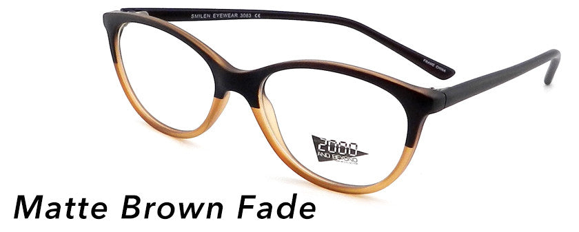Smilen Eyewear 2000 & Beyond 2000 &amp; Beyond Matte 3083* Eyeglasses, Matte Brown Fade